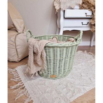 OEM Cesta De Juguetes Redonda Con Orejas De Oliva