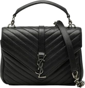 Saint Laurent Pre-owned Handbags, female, Black, Size: ONE SIZE Pre-owned Vintage Shoulder Bag