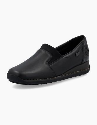Rieker Womens Rieker Shoes 44291-00 black slip on waterproof shoe - Size: 6