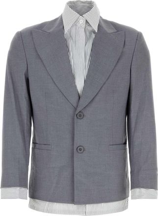 KidSuper Studios Grey Stretch Polyester Blend Blazer