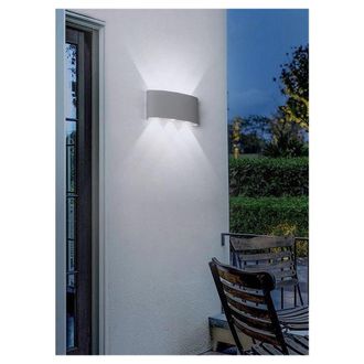 Trade Shop Trade Shop Traesio - Trade Shop - Applique 16w Up&down Lampada Muro Grigio Esterno Ip65 Luce 4000k 3000k 6500k Es68