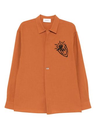 Ports V graphic-printed shirt - Brown