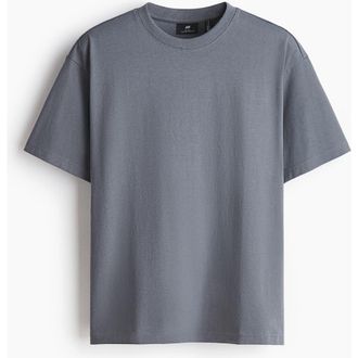 H&M Coolmax Relaxed Fit T-shirt in Dark Gray at Nordstrom, Size Xx-Large