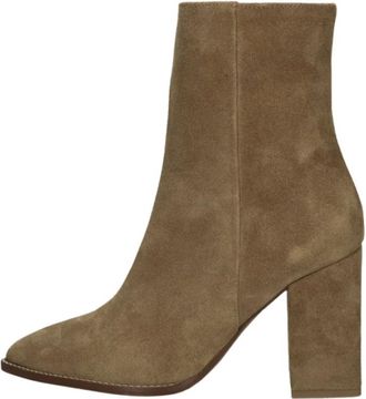 Notre-V Schoenen, Dames, Beige, 41 EU, Leer, Enkellaarsjes