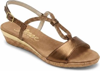 Onex Womens Malta 2 Flat Sandal In Metallic Bronze