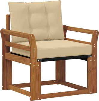 vidaXL Sof&aacute; De Exterior Madera Maciza De Acacia Y Textileno Natural Vidaxl