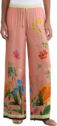 Reiss Petite Milos Tropical Scarf Print Wide Leg Trouser