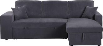 Habitat et Jardin Sof&aacute; Esquinero Convertible/reversible De Pana axel - 3 Plazas - Gris