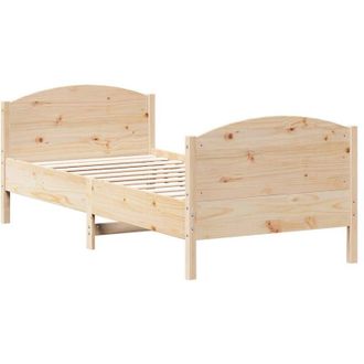 vidaXL Bed Frame without Mattress 100x200 cm Solid Wood Pine Vidaxl