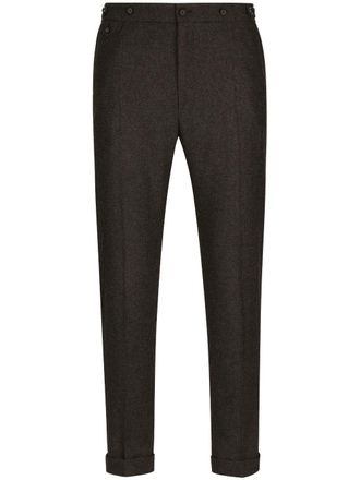 Dolce & Gabbana pressed-crease tailored trousers - Brown