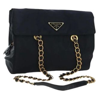 Prada Pre-owned Vintage Schoudertas - Dames - Pre-owned - Zwart - Maat: ONE Size Leer