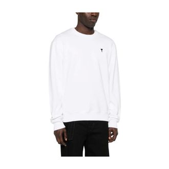 Ami Sweatshirts, male, White, Size: 2XL Hsw763.730 100 Sweatshirt