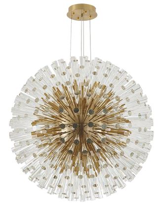 Bethel International Metal Chandelier with Crystals