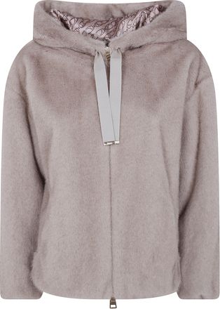 Herno Jacket Soft Faux Fur Bomber
