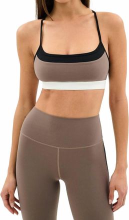 SPLITS59 Scottie Airweight Bra In Lentil/black