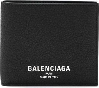 Balenciaga Hammered Leather Bi-Fold Wallet Accessories