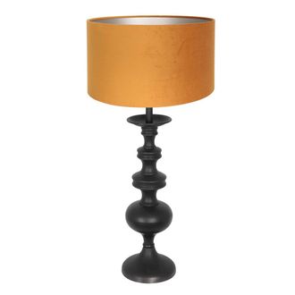 Steinhauer Anne Lighting - L&aacute;mpara De Mesa - Lyons - Negro - Madera Velours
