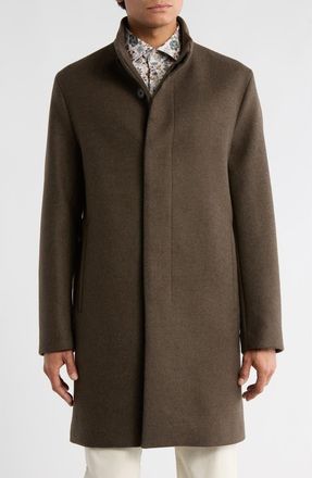 Theory Belvin Felted Overcoat in Uniform Melange at Nordstrom Rack, Size X-Large