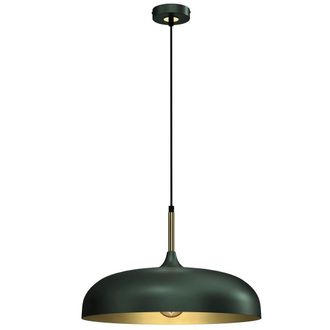 Milagro Lincoln Green Pendant Lamp 45 cm Hand Made Scandi Style Gold Interior