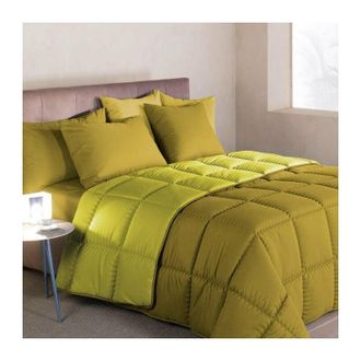 Caleffi Trapunta Modern Tinta Unita in Microfibra Caleffi Bosco - Piazza e Mezza