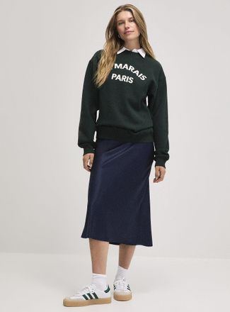 Icone Womens Satiny midi skirt