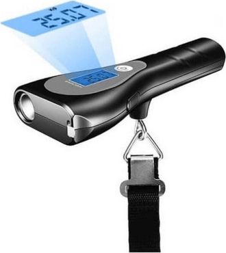 Trade Shop Trade Shop - Bilancia Digitale Portatile Per Bagagli Fino A 50kg Metro Torcia Display Q-t158