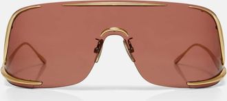 Loewe Occhiali da sole a mascherina con logo