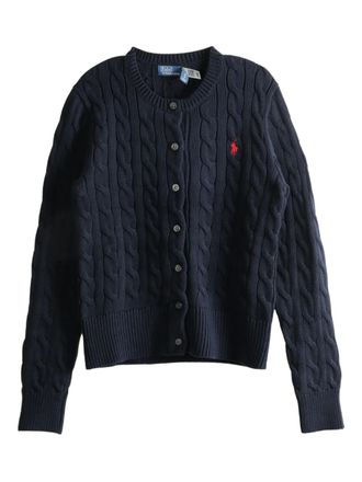 Polo Ralph Lauren cable-knit cardigan - unisex - Cotton - M - Blue