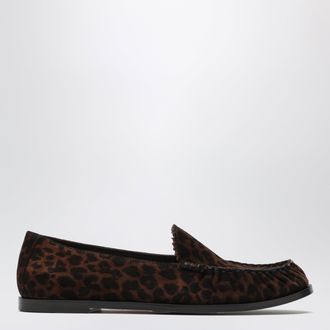 Aquazzura Mocassino leopardato in suede