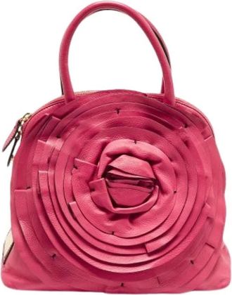 Valentino Pre-owned Handbags, female, Pink, Size: ONE SIZE Pre-owned Leather Handbag