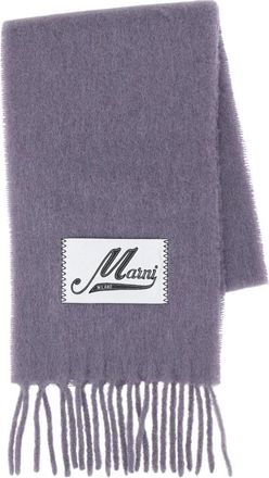 Marni Brushed Alpaca Scarf - Dames - Wintersjaals - Paars - ONE Size - Accessoires