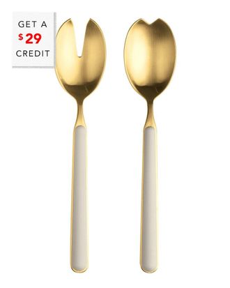 Mepra 2Pc Fantasia Ice Salad Serving Set With $29 Credit