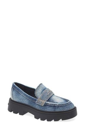 Marc Jacobs The Frankie Platform Loafer in Faded Vintage Indigo at Nordstrom, Size 10Us