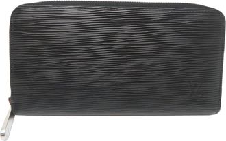 Louis Vuitton Black Noir Epi Leather Long Wallet (Bi-Fold) (Pre-Owned)