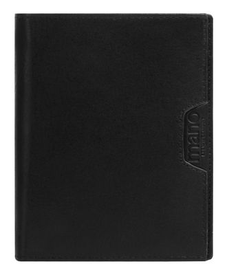 Mano Geldb&ouml;rse MANO DON MARCO, Herren, schwarz, Leder, leicht gl&auml;nzend, unifarben, Kleinlederwaren Geldb&ouml;rse, echt Leder