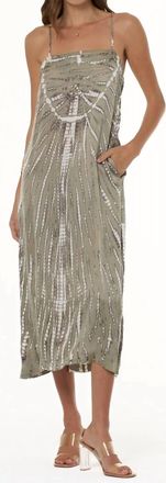 Young Fabulous & Broke Kahana Slip Dress In Desert Sage Nexus Wash