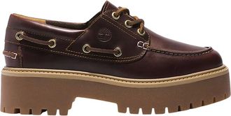 Timberland Schoenen, Dames, Bruin, 35 1/2 EU, Leer, Stone Street Platform Boat Shoe