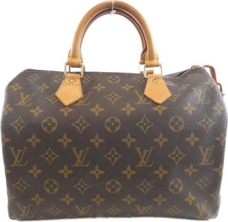 Louis Vuitton Marron Coated Canvas Boston Bag (Pre-Owned)