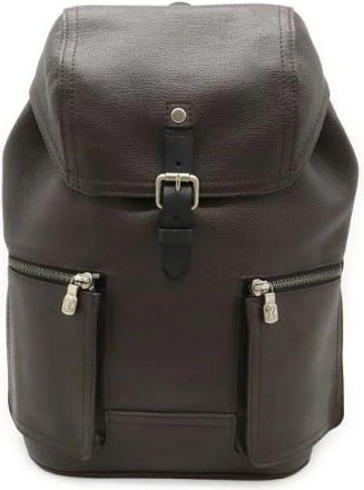 Louis Vuitton Pre-owned Utah Leather Canyon Backpack - Dames - Vintage Rugzakken - Bruin - ONE Size - Leer - Vintage
