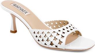 Badgley Mischka Windy Slide Sandal in White Patent at Nordstrom, Size 7.5