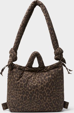 Ölend Womens Ona leopard padded tote bag