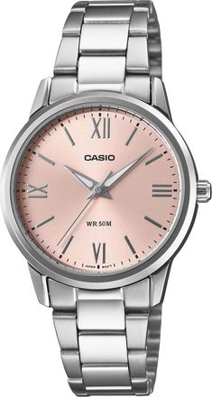 Casio Womens Pink Dial Stainless Steel Dress Bracelet Watch - LTP-1303DD-4AVDF