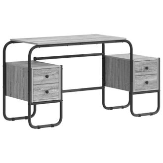 vidaXL Escritorio Con Almacenamiento Sonoma Gris 145 X 50 X 75 Cm Vidaxl