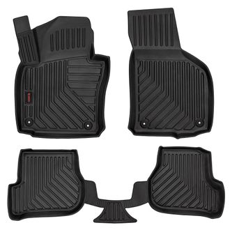 OEM Alfombrillas De Goma 3d Para Volkswagen Golf Vi (hatchback, Variant, Station Wagon, 2009-2013) - Borde De 5 Cm