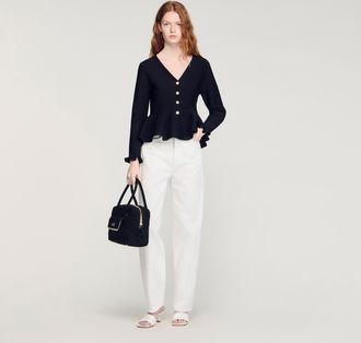 Sandro Peplum cardigan