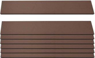 Hhg Hhg - Lote De 7 Lamas Para Cortina De Wpc Sarthe, Tablas Cortavientos, Aprox. 1 Metro Cuadrado, Certificado Mvg, 90cm, Marr&oacute;n