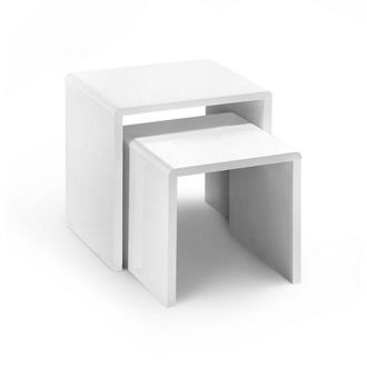 Julian Bowen Manhattan Nest Of 2 Tables White - Julian Bowen | TJ Hughes
