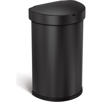 Simplehuman 45L semi-round sensor can in Matte Black at Nordstrom
