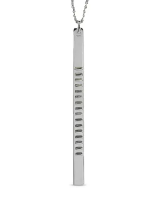 Parts Of Four Halsketting met rechthoekige plaat - Zilver
