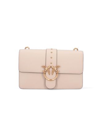Pinko Structured Beige Handbag With Versatile Carrying Options